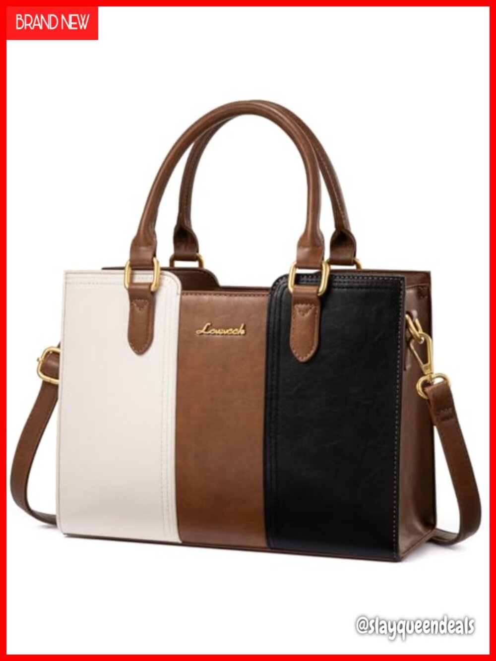 Vintage Faux Leather Crossbody Bag for Women, Small Satchel Purse, Detachable